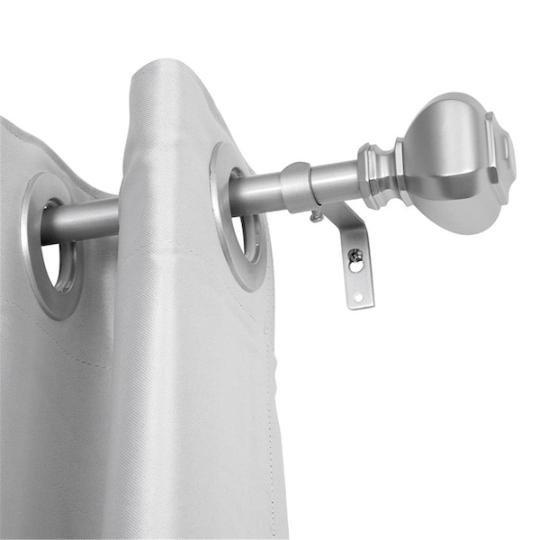 Utopia Alley Utopia Alley D12N 0.75 in. Single Decorative Drapery Adjustable Curtain Rods for Windows 28 to 48 in. - Nickel D12N - main